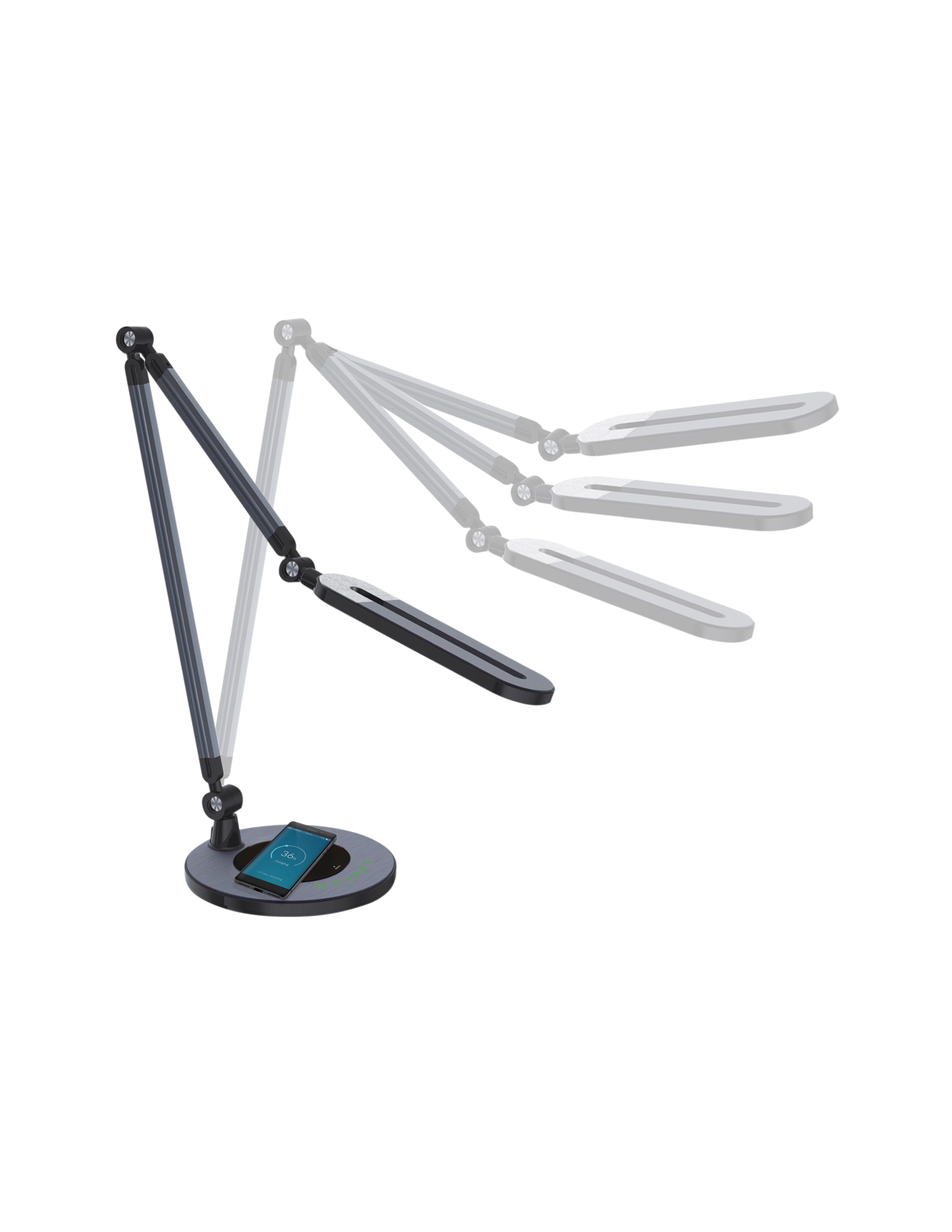 RDL-150QI/ Swing Arm LED Desk Lamp with Wireless Charging